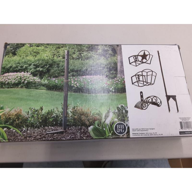 Better Homes & Gardens 39Inch Height Hose Hanger Metal Post, Bronze finish