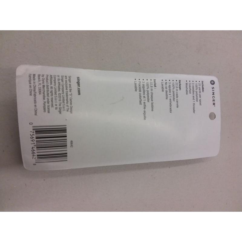 Singer 12 Count Hand Sewing Thread - Polyester