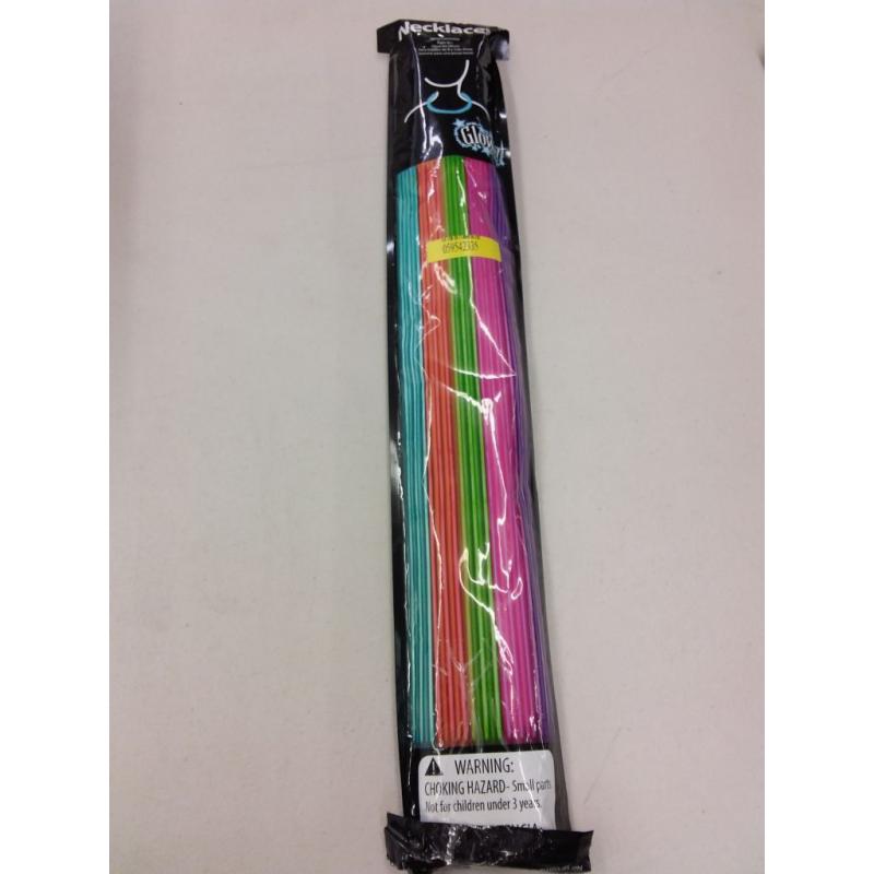 25 Count Glow Necklaces, 5 Colors