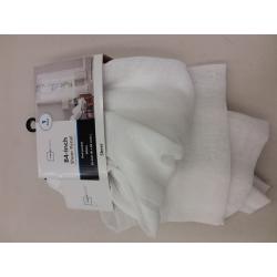 MainStays 84-inch sheer panel rod pocket white curtains