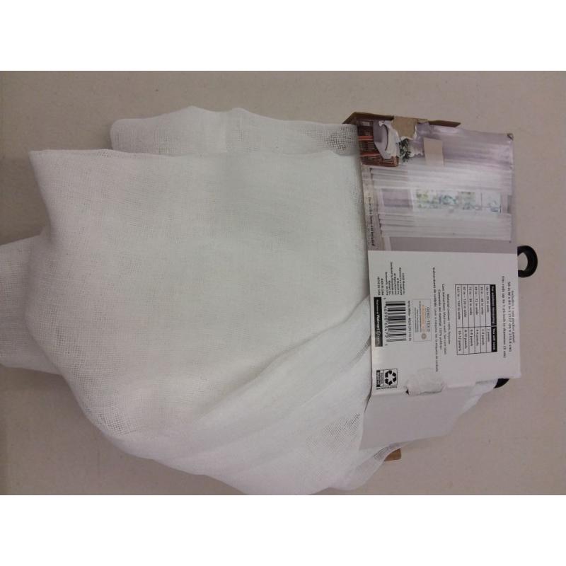 MainStays 84-inch sheer panel rod pocket white curtains