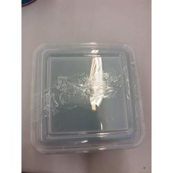 Mainstays 5 Pk 8x8 Rectangular Plastic Meal Prep, Clear Lids and Black Containers