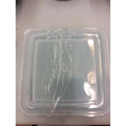 Mainstays 5 Pk 8x8 Rectangular Plastic Meal Prep, Clear Lids and Black Containers