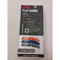 SPRI Flat Bands, Resistance Stretch Band Kit, 3 Pack (Light, Medium, Heavy)