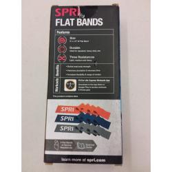 SPRI Flat Bands, Resistance Stretch Band Kit, 3 Pack (Light, Medium, Heavy)