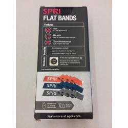 SPRI Flat Bands, Resistance Stretch Band Kit, 3 Pack (Light, Medium, Heavy)