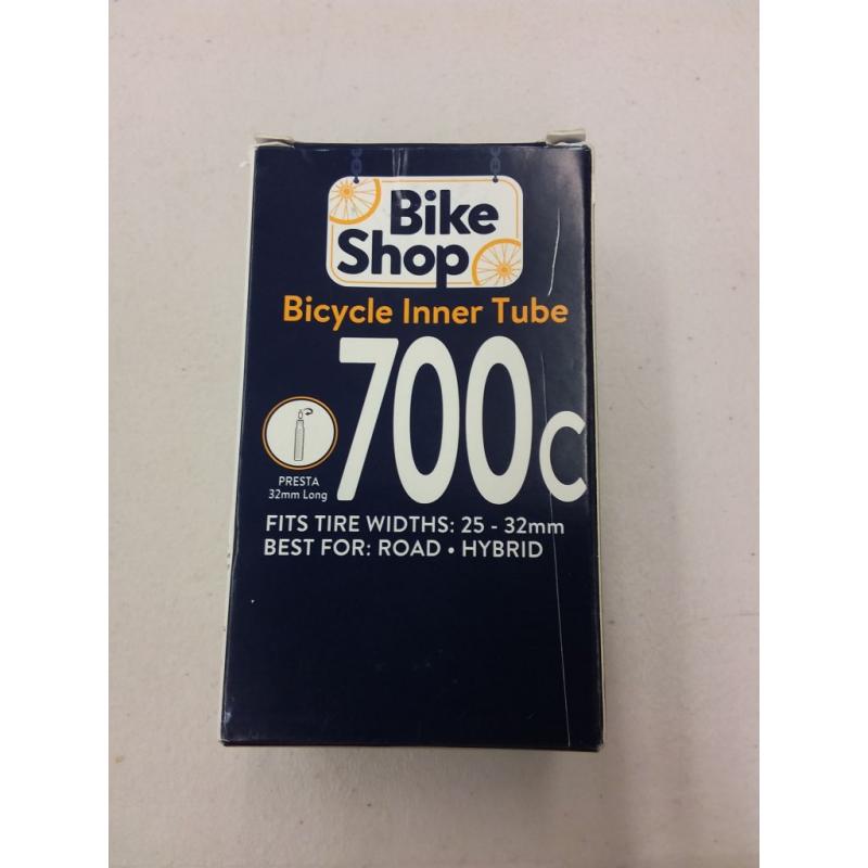 Bike Shop Bicycle Inner Tube, Presta Valve, 700 x 25-32mm