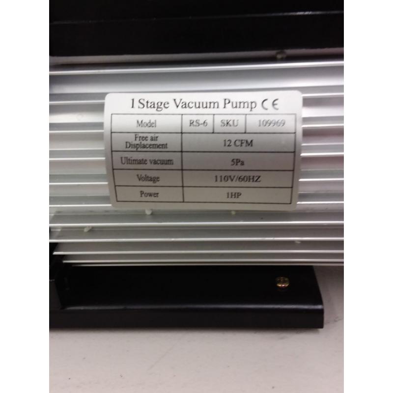 Vacuum Pump 12CFM 1HP Single Stage Air Conditioning Vacuum Pump