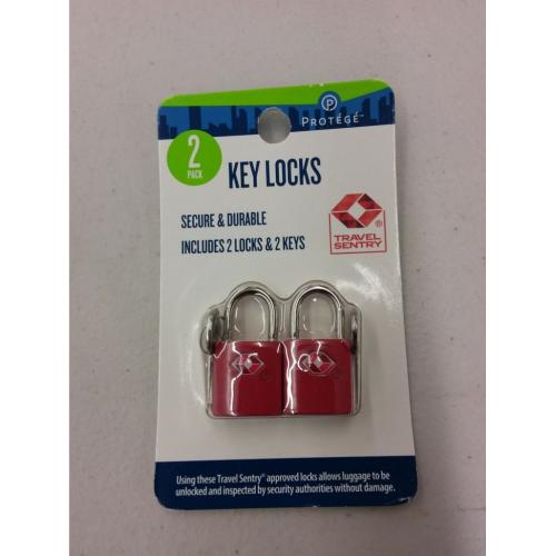 Protégé 2 Pack Key Locks  with 2 red locks and 2 keys