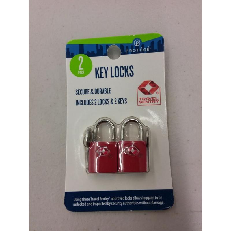 Protégé 2 Pack Key Locks  with 2 red locks and 2 keys