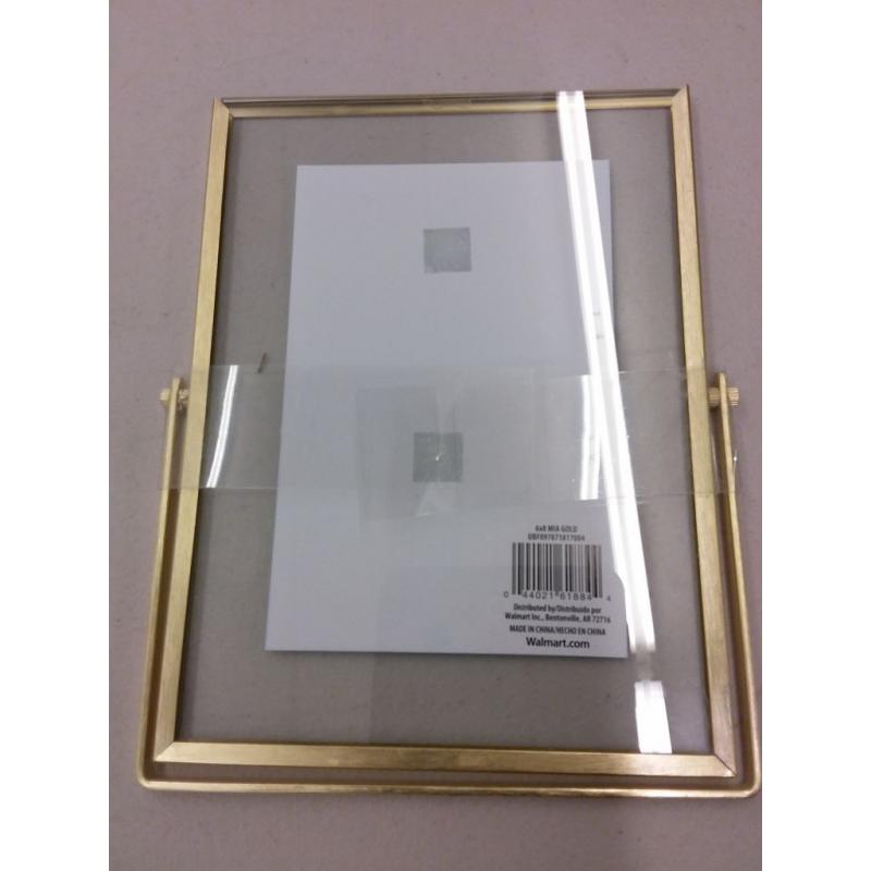 MainStays 4×6 Standing Picture Frame with Gold Finish