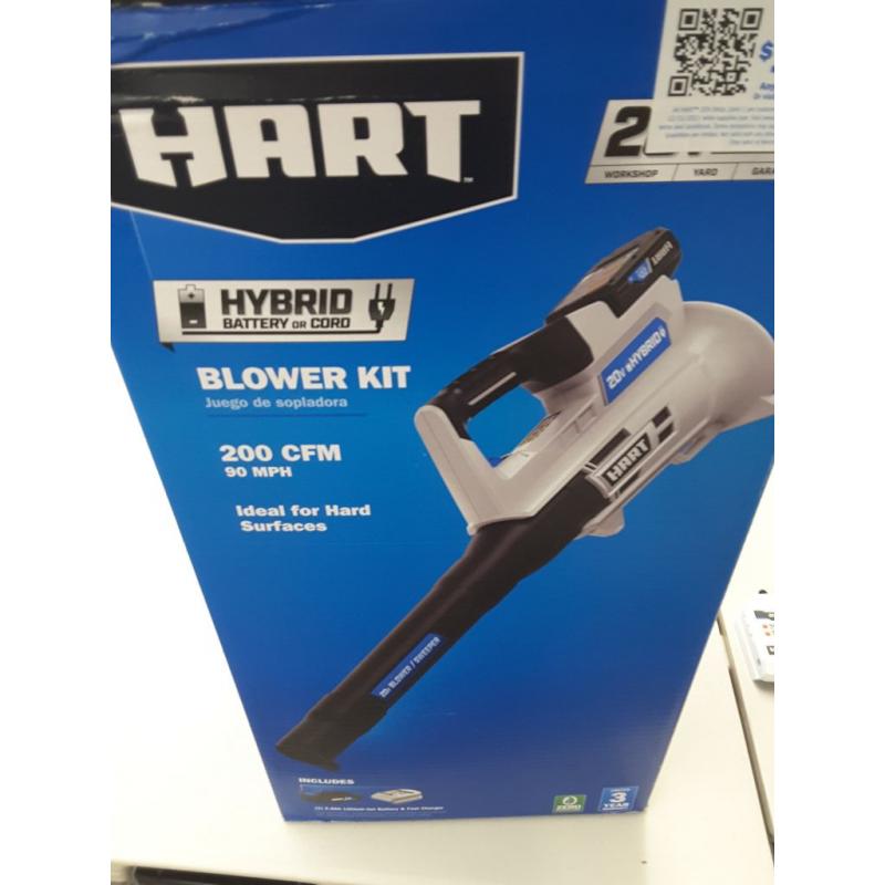 HART 20-Volt Cordless Hybrid Blower Kit (1) 2.0Ah Lithium-Ion Battery