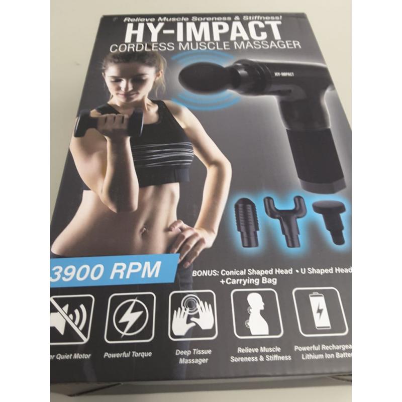 Cordless Muscle Massager 4 Interchangeable Heads
