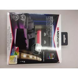 Monster Smart LED Light Strip, Sound Reactive Lights, Multi-Color, USB-Powered, Fits Any Space, 6.5 ft