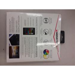 Monster Smart LED Light Strip, Sound Reactive Lights, Multi-Color, USB-Powered, Fits Any Space, 6.5 ft