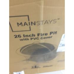 Mainstays 26 Metal Round Outdoor Wood-Burning Fire Pit