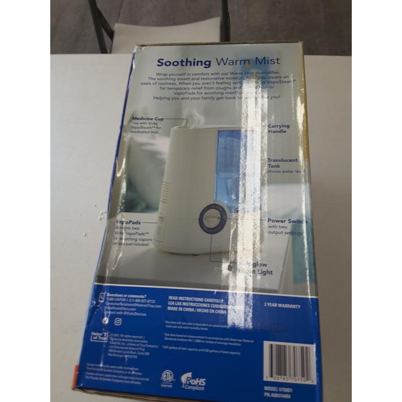 Vicks Warm Moisture Humidifier, V750D1