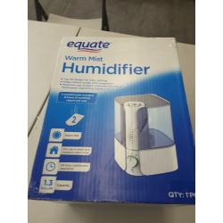 Equate Warm Mist Humidifier, Top Fill, 1.3Gallon, Visible Mist