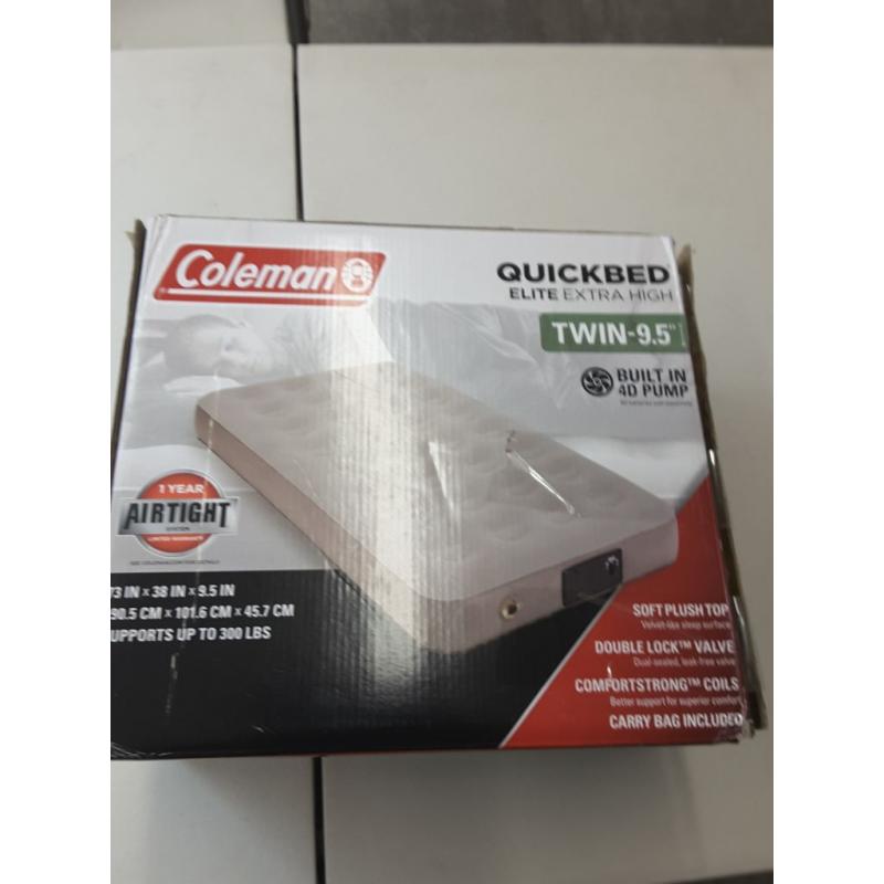 Coleman QuickBed Elite 9.5 in Extra-High Airbed with 4D Built-in Pump, Twin