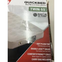 Coleman QuickBed Elite 9.5 in Extra-High Airbed with 4D Built-in Pump, Twin
