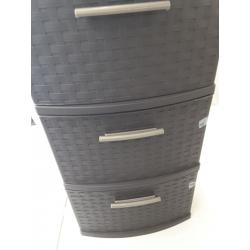 Sterilite 3-Drawer Weave Tower, Espresso
