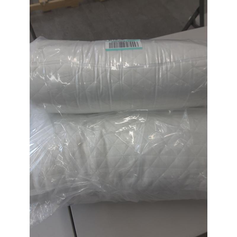 Bed Pillow Shredded Memory Foam Pillows 2 Pack Cooling Adjustablefor Sleeping Good for Side and Back Sleeper with Washable Removable Bamboo Cover (Queen Size,Set of 2)