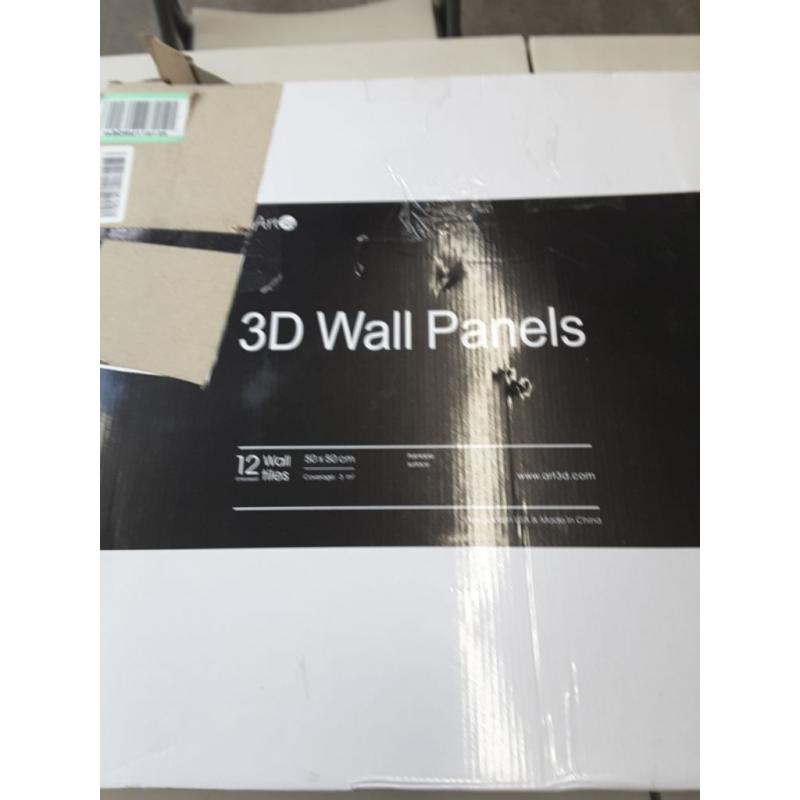 Art3d Black PVC 3D Wall Panel Diamond Wall Panel Jagged Matching 19.7 x 19.7 (12-Pack)