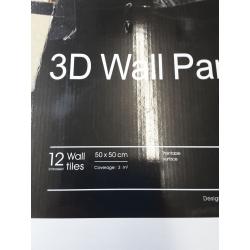 Art3d Black PVC 3D Wall Panel Diamond Wall Panel Jagged Matching 19.7 x 19.7 (12-Pack)