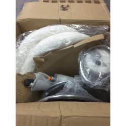 Faux Leather Modern Adjustable Counter Bar Stools, Set of Two, White