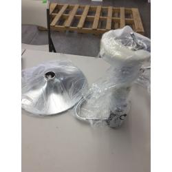 Faux Leather Modern Adjustable Counter Bar Stools, Set of Two, White