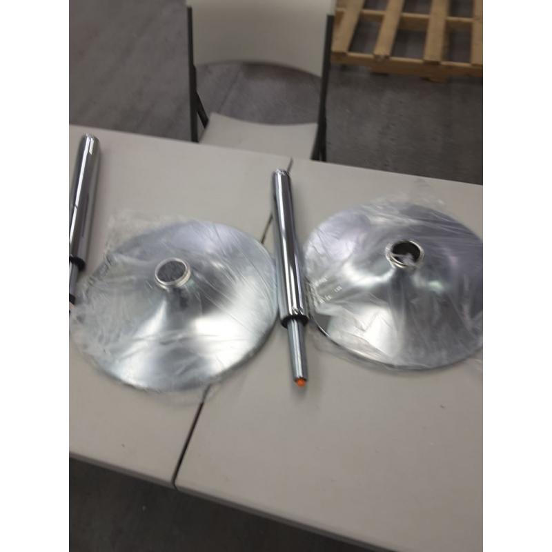 Faux Leather Modern Adjustable Counter Bar Stools, Set of Two, White