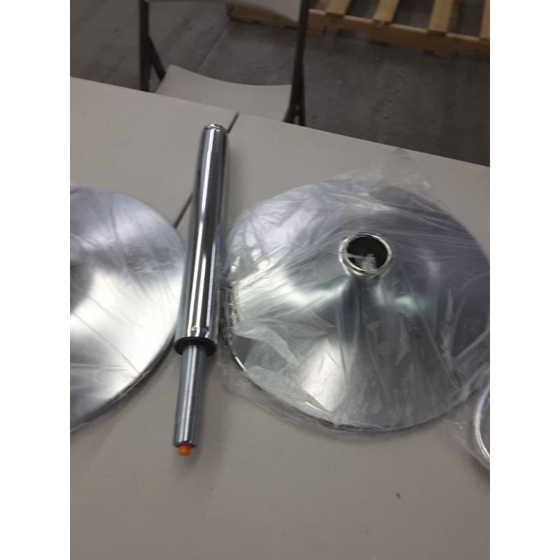 Faux Leather Modern Adjustable Counter Bar Stools, Set of Two, White