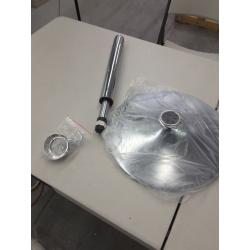 Faux Leather Modern Adjustable Counter Bar Stools, Set of Two, White