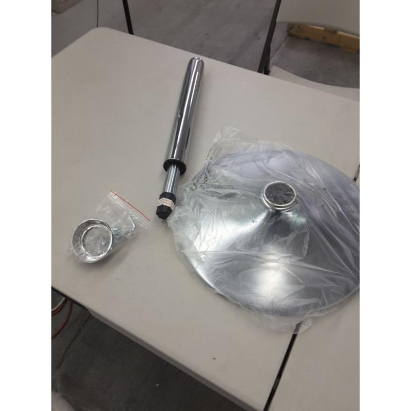 Faux Leather Modern Adjustable Counter Bar Stools, Set of Two, White