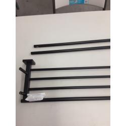 Bathroom Lavatory Towel Rack Towel Shelf with Two Towel Bars Wall Mount Holder,24-Inch SUS 304 Stainless Steel Matte Black