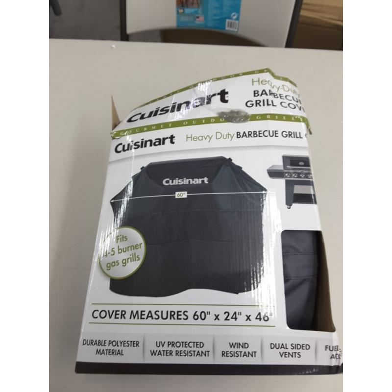 Cuisinart® Heavy-Duty Barbecue Gray 4-5 Burner Gas Grill Cover - UV Protected, Wind and Water Resistant