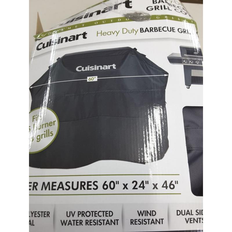 Cuisinart® Heavy-Duty Barbecue Gray 4-5 Burner Gas Grill Cover - UV Protected, Wind and Water Resistant