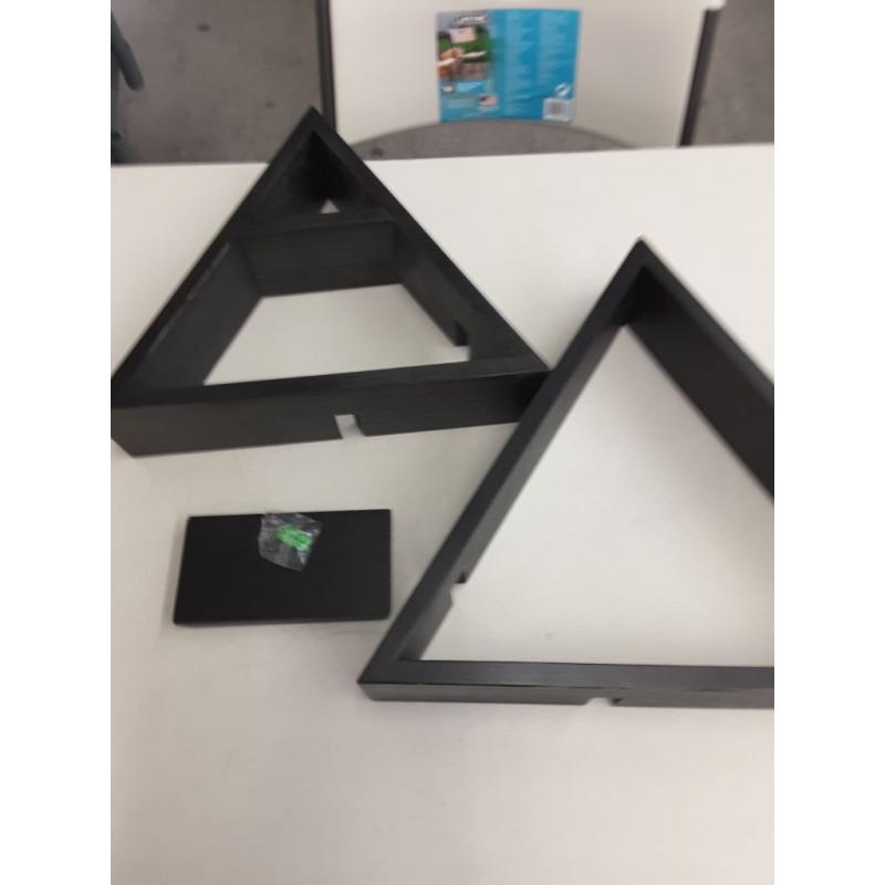 Large Triangle Shelf - Crystal Display Shelf for Stones, Essential oils, and More