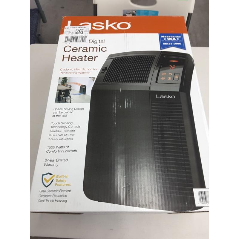 Lasko 1500W Cyclonic Ceramic Room Space Heater, CC24920, Black