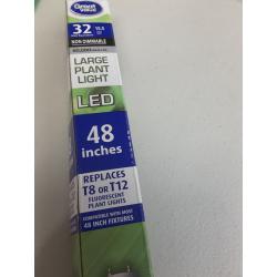 Great Value LED Light Bulb, 18W (32W/40W Equivalent) T8/T12 Grow Light Replacement Lamp G13 Base, Non-dimmable, Plant Light, 48-inches, 1-Pack