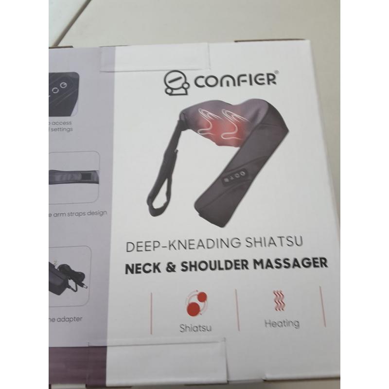 Comfier Neck Massager with Heat, Hand Grip Shiatsu Shoulder Massager,Back Massager