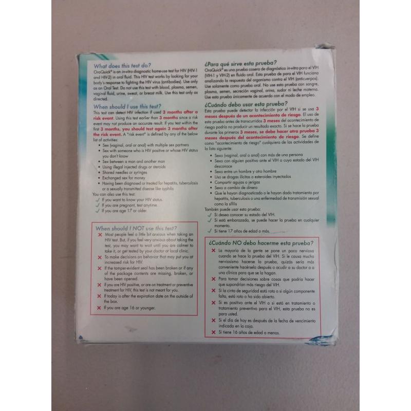 Oraquick HIV Test in Home