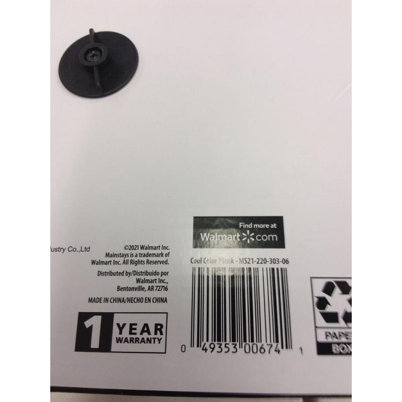 Mainstays Real Wood Plank Clock, Analog, Coastal, Modern Farmhouse, Cool Blue Finish