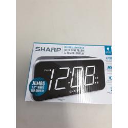 Sharp Dual Alarm with Jumbo Easy to Read 1.8” White LED Display, SPC736A