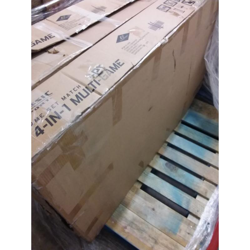 Classic Sport 54 4-in-1 Indoor Multi Game Table: Pool, Foosball, Table Tennis and Air Hockey