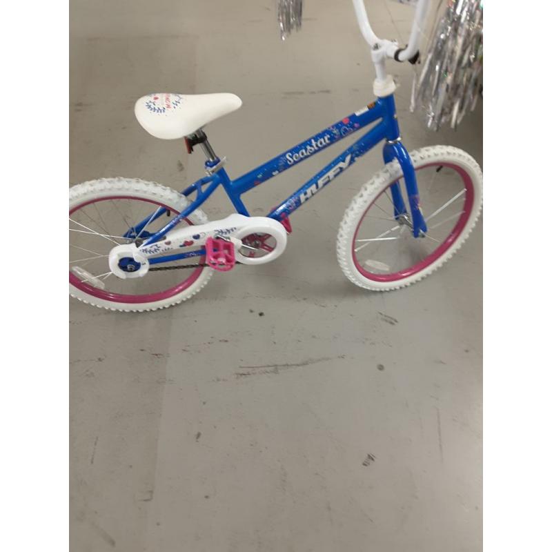 Huffy 20 Inch Sea Star Girl's Sidewalk Bike, Blue and Pink