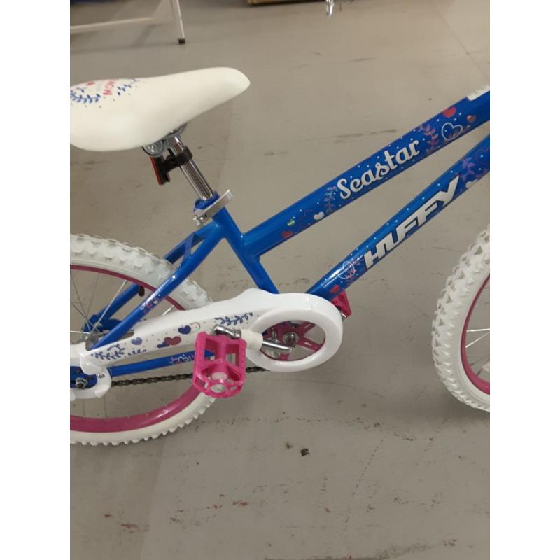 Huffy 20 Inch Sea Star Girl's Sidewalk Bike, Blue and Pink
