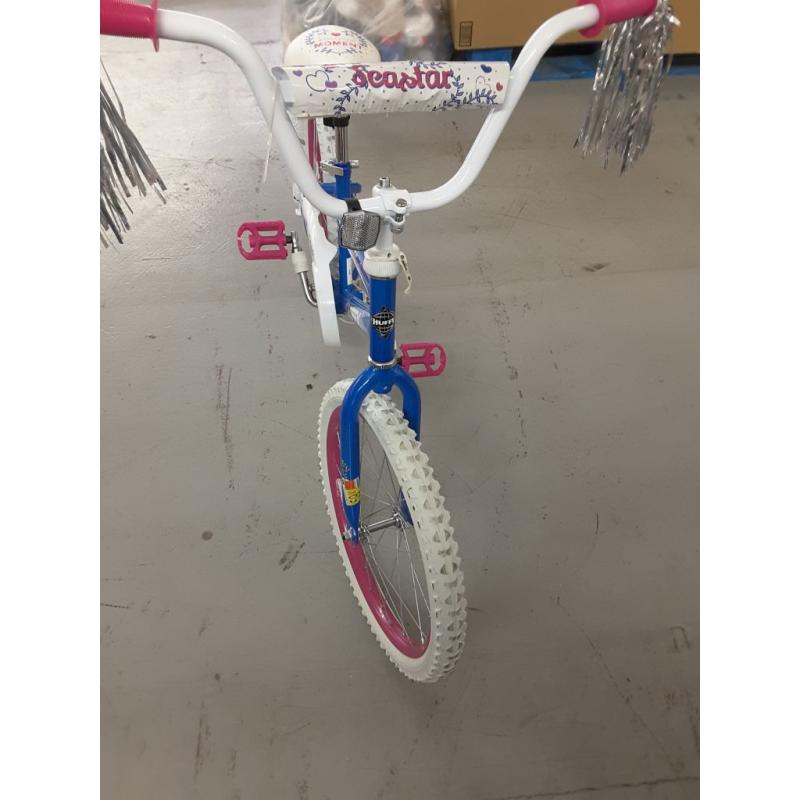 Huffy 20 Inch Sea Star Girl's Sidewalk Bike, Blue and Pink