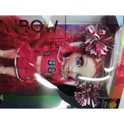 Rainbow High Cheer Ruby Anderson – Red Fashion Doll with Pom Poms, Cheerleader Doll, Toys for Kids 6-12 Years Old