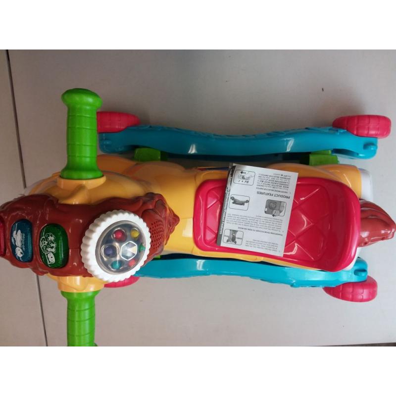 VTech 4-in-1 Learning Letters Train Sit-to-Stand Walker and Ride-On